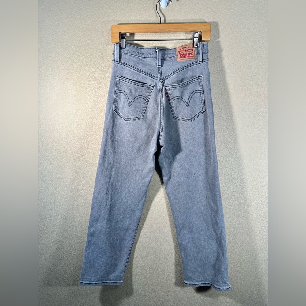 Levi’s Ribcage Straight Ankle Jeans in grey W27 L27 - Picture 14 of 16